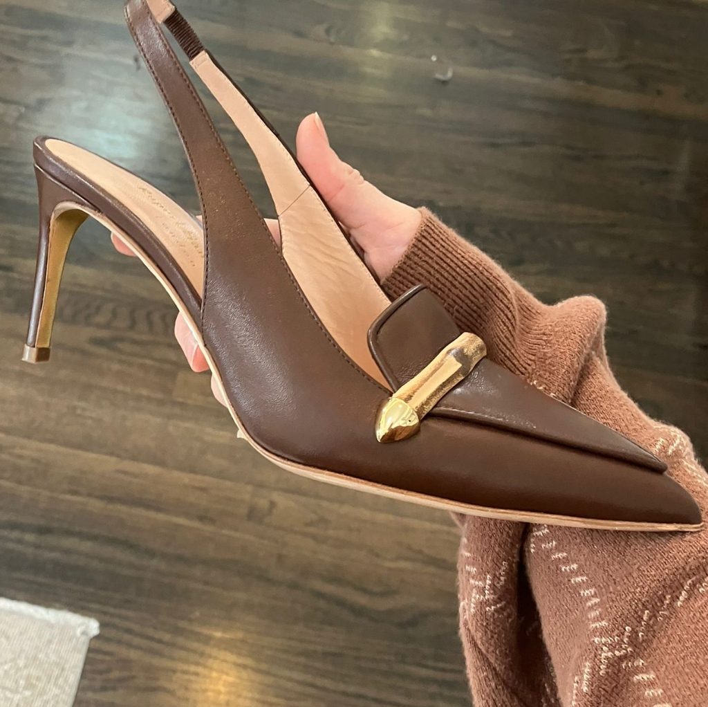 Nib Sz 37 $825 Rupert Sanderson Slingbacks
